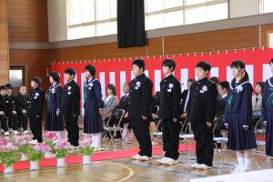 浪江中学校入学式の写真