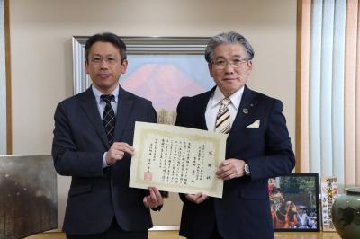 20260305株式会社東部トップツアーズ様　企業版ふるさと納税感謝状贈呈式