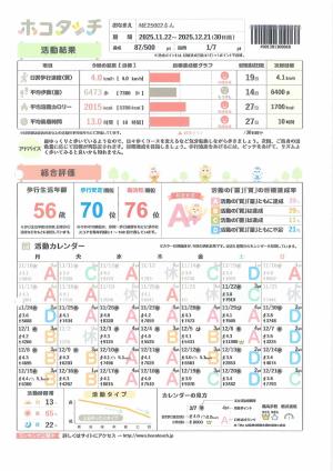 ホコタッチ結果シート