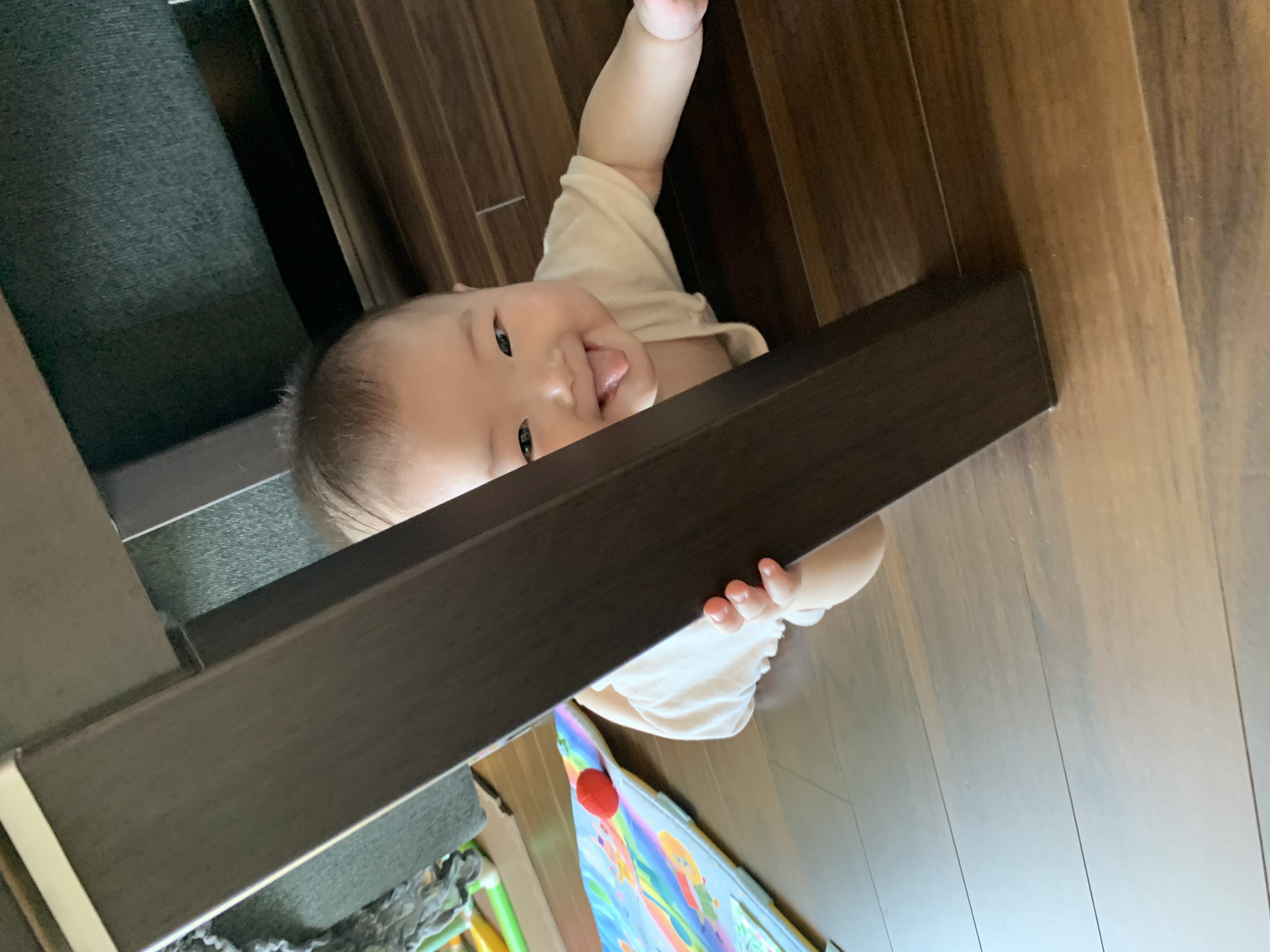 寝返りができるようになったよ