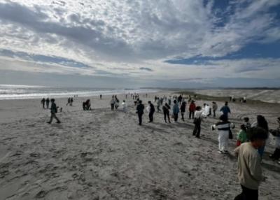 2025浪江町請戸地区請戸海岸 ビーチクリーンの様子