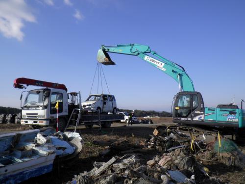 被災車両の撤去