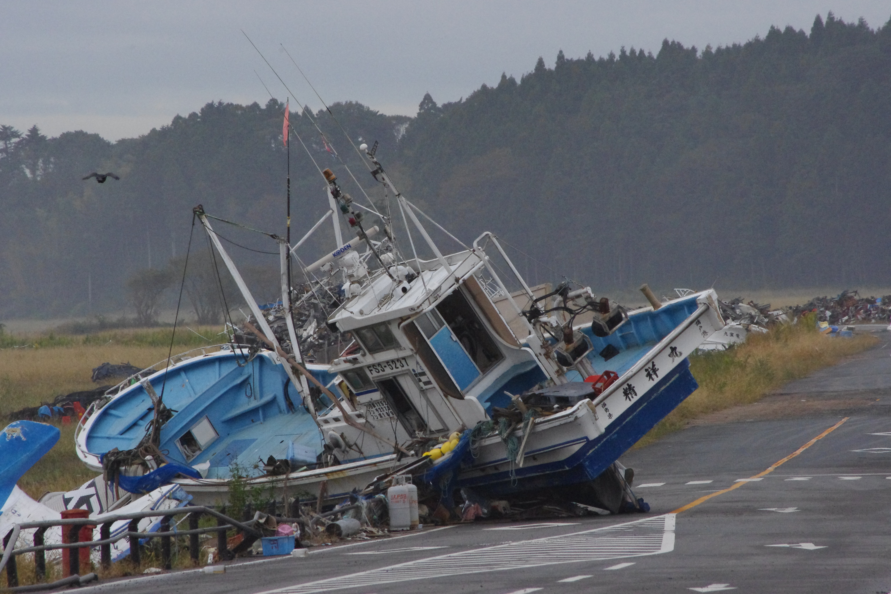 震災後　請戸地区の津波被害状況④