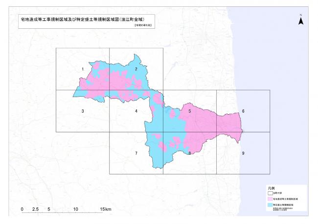 規制区域図(浪江町全域)